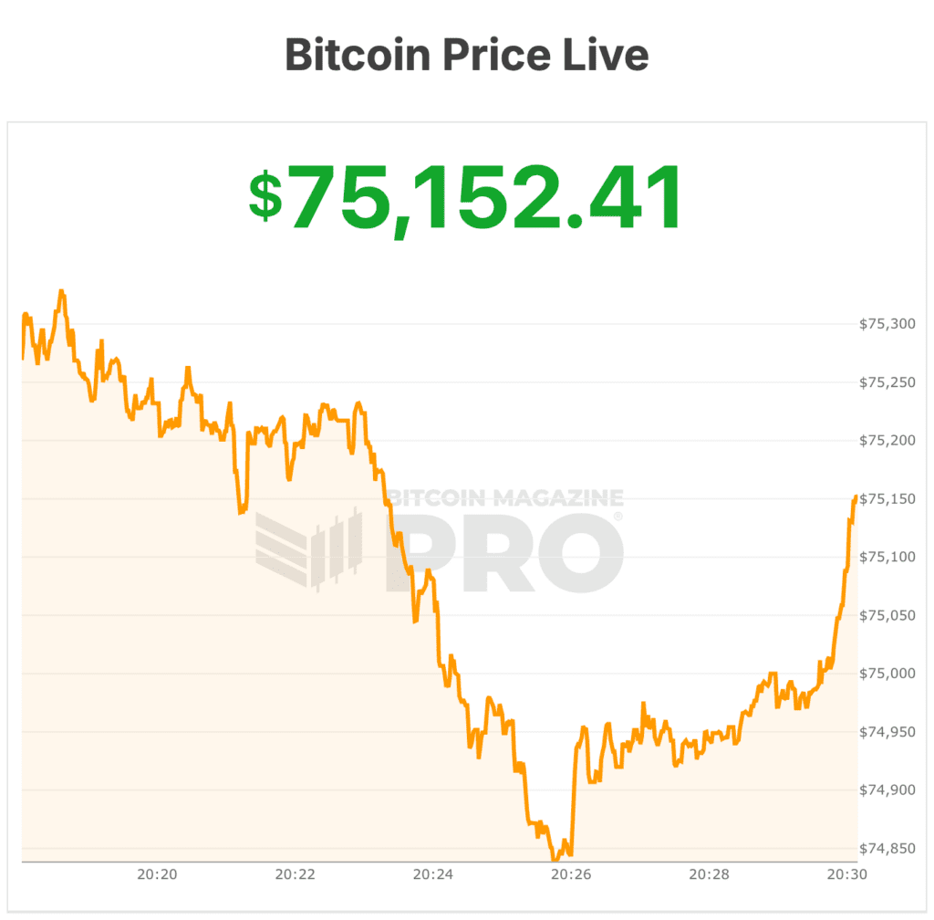 Bitcoin Price Surges Above $75,000 as Bullish Momentum Builds 1 bitcoin price