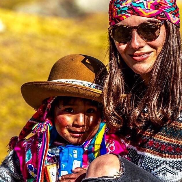 The author and the child in Peru
