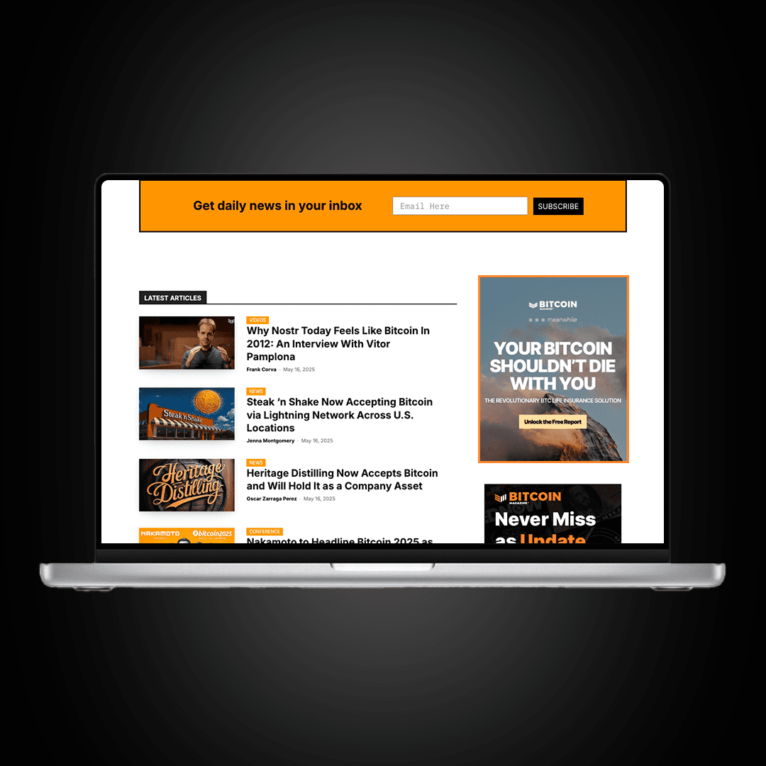 Homepage hero ad