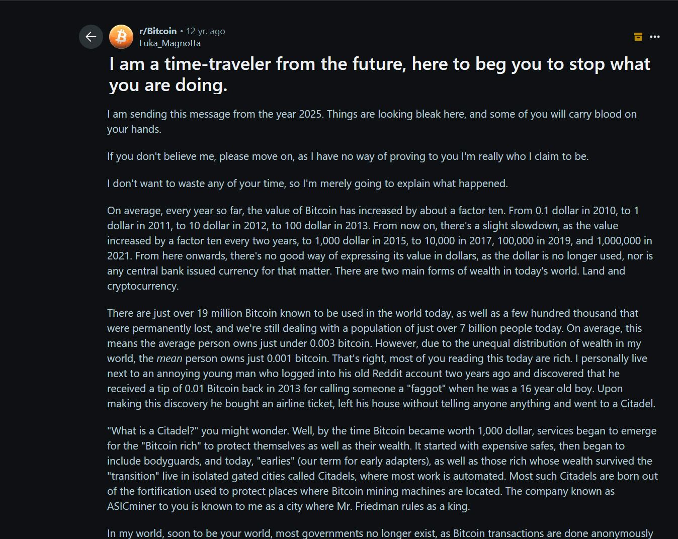 The Citadel (v. Nardo): From Meme To Monument